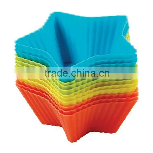 star silicone muffin cases