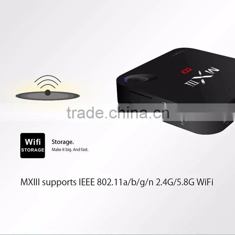 smart wifi android 4.4 S802 1080P 4k LC- MX3 MXIII TV box