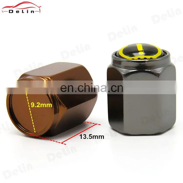 Aluminum tire valve caps Hex design air dust stem covers wheel tyre air caps universal schrader valve caps
