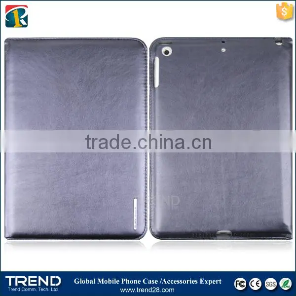 iron frame leather cover case for ipad mini