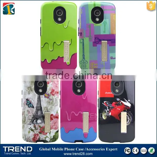 wholesales portable kickstand combo case for motorola g2