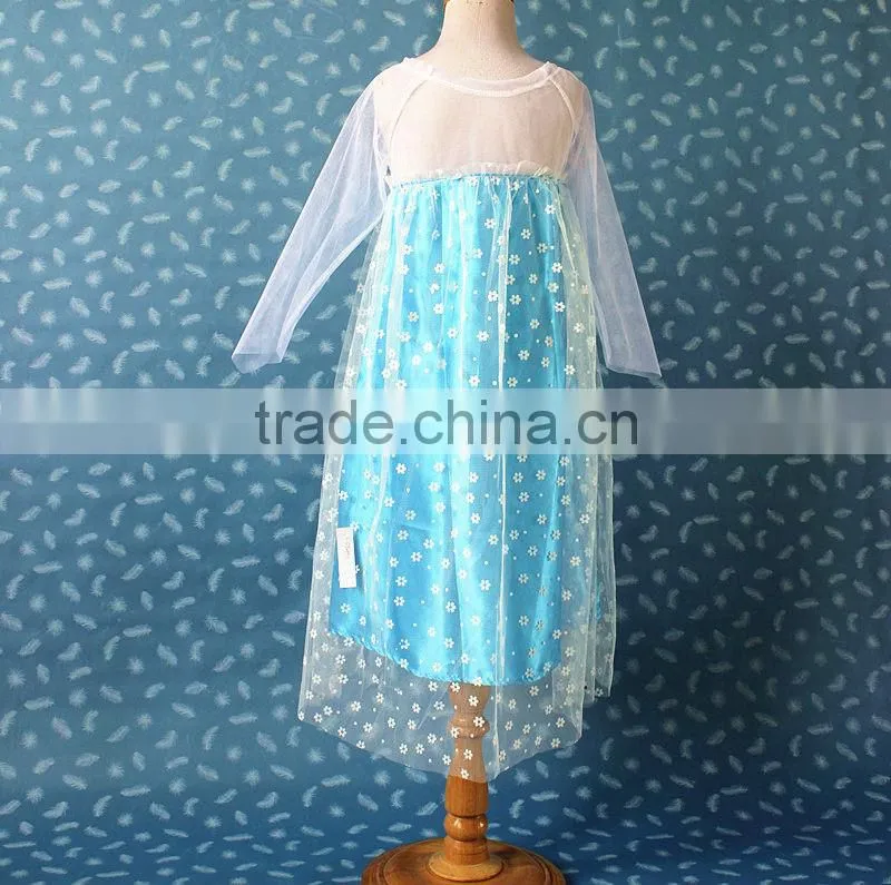 Fashion Frozen Princess Elsa Dress baby girl dress Movie frozen elsa party dress 10pcs/lot