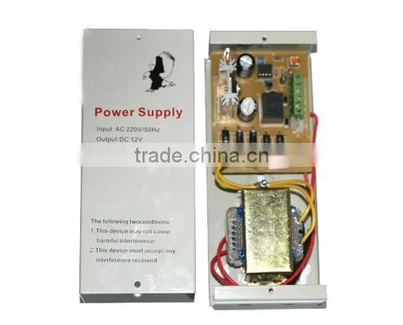 HSY-K100 Top supplier security 12V 3A power adapter power supply control for magnetic lock