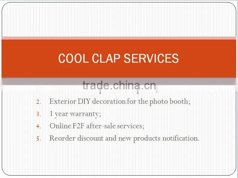 China Manufacturer Cool Clap Digital Wedding Photo Booth