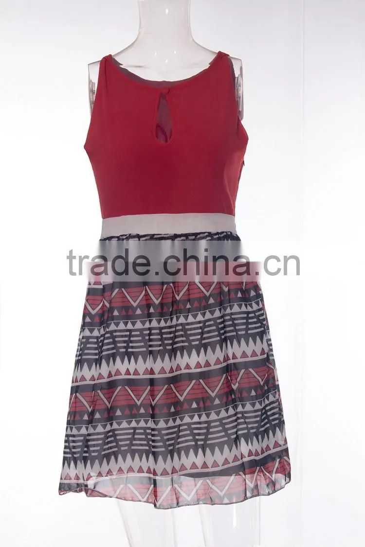 summer Casual dress Fashion dress Sleeveless lady dress