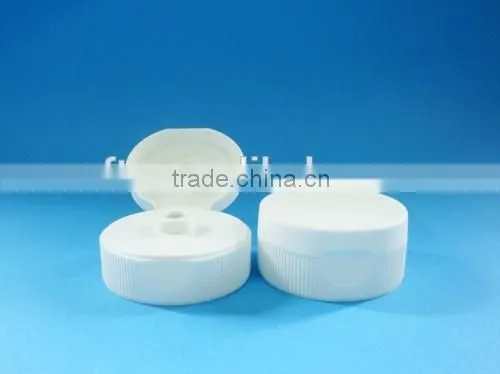 Plastic white flip top cap 38-400 / 38-400 and 53.5mm closure ribbed cap for tomato bottle