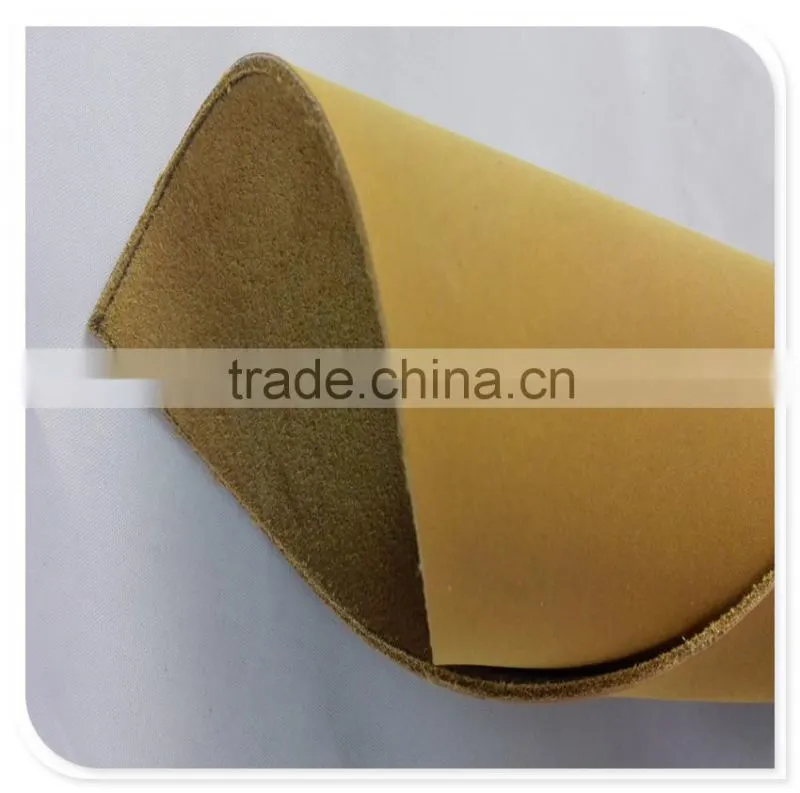 Genuine finish nubuck leather for saddle leather