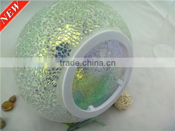 Blue mosaic glass lantern