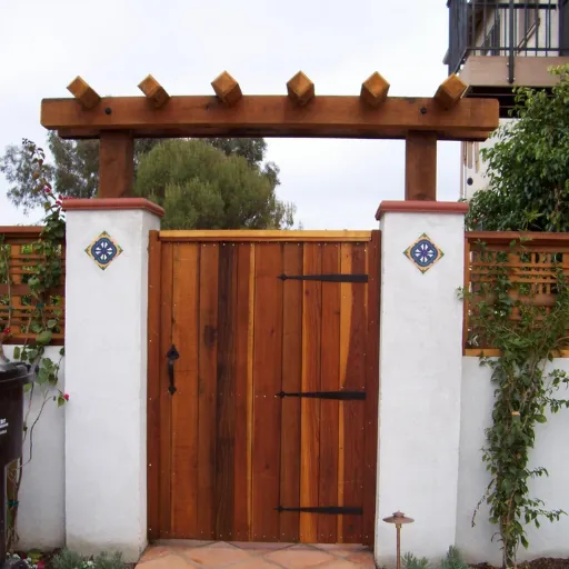 spanish style wood fence (2)