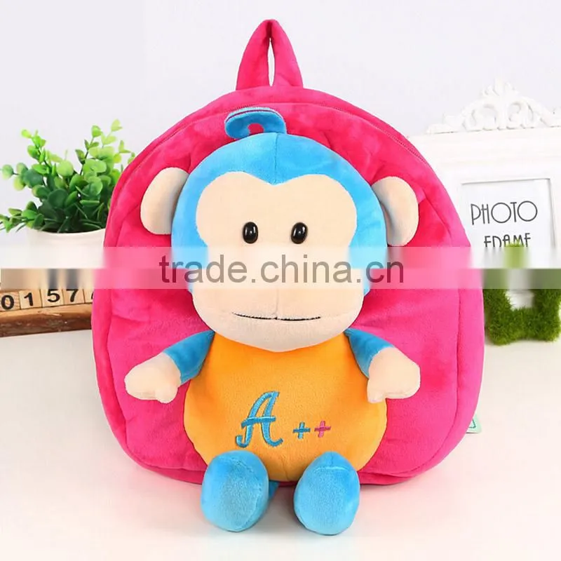 Cute zoo animal china supplier backpacks monkey backpack kids animal bags