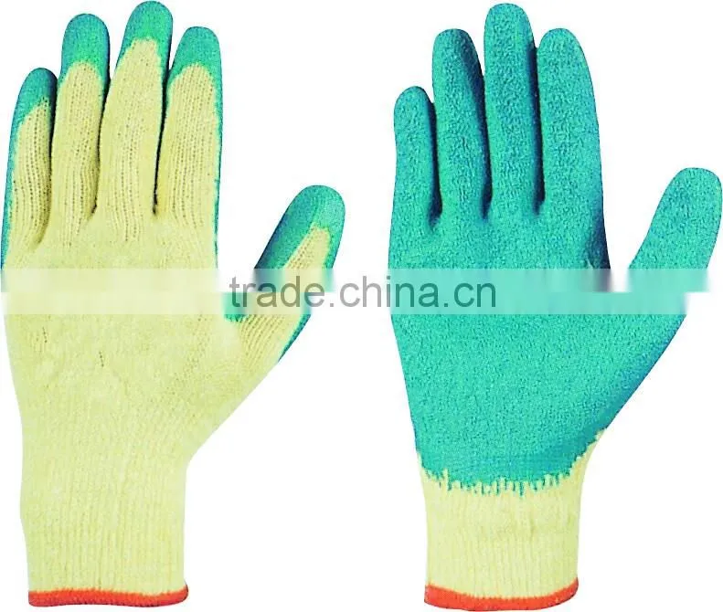 hot sale cotton gloves with latex coated