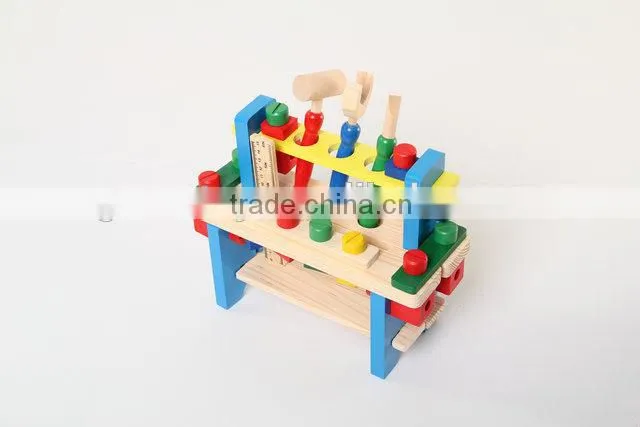 Wooden workbench toy for children