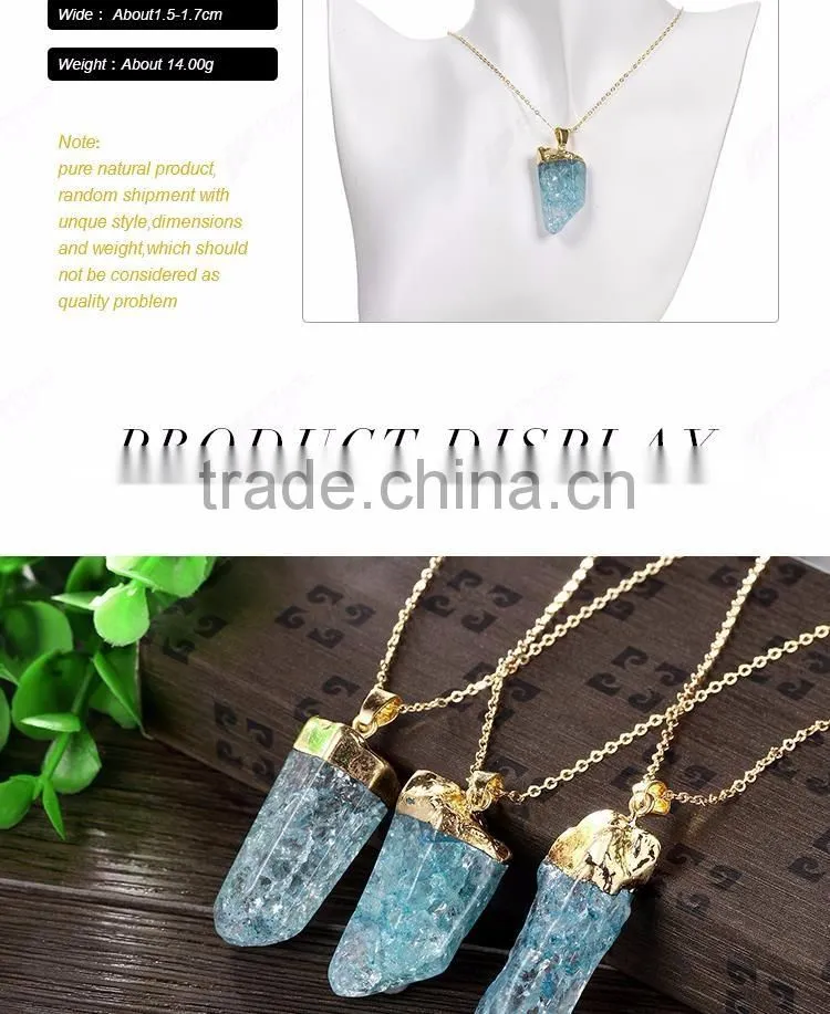 Popular Blue lucky stone necklaces wholesale