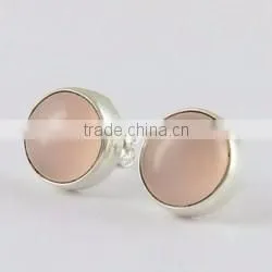 Real Natural Stone Pearl_Kyanite 925 Sterling Silver Earring, Fresh Silver Jewelry, Gemstone Silver Jewelry
