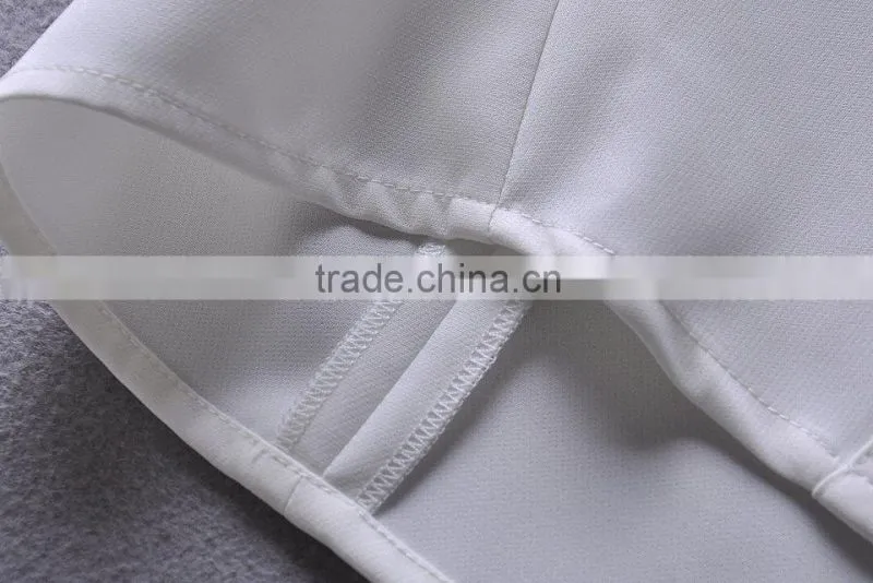 2014 Fashion stamp sharped embroidered irregular TOP & skirt (STOCK)