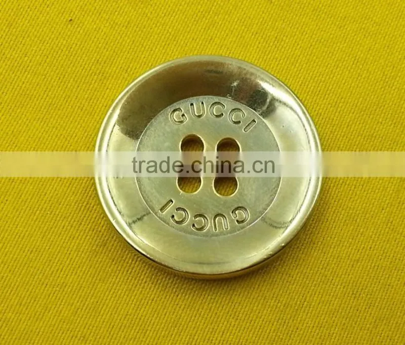 Ligh Glod High Gloss NF 4 holes sew-on metal button For ladies wear --- MS3426