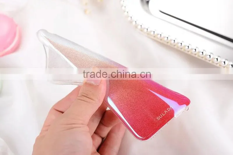 Gradient Glitter rhinestone Bling Case for iPhone 6Plus Soft TPU Rubber Back Cover for iPhone 6s Plus SLD Star Series MT-5804
