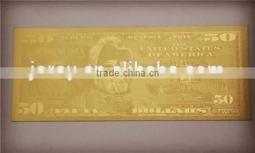 Gold plated banknotes the united states of america Banknotes