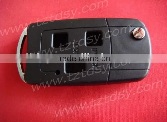 TD 3 button foldable transponder and remote key blank for Toyota