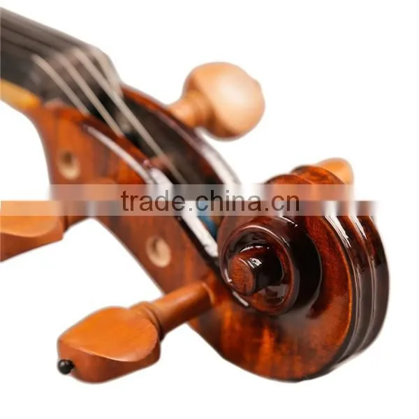 (TL004-1) Flamed Wood Violin With Case Jujube Accessories With Four Fine Turners
