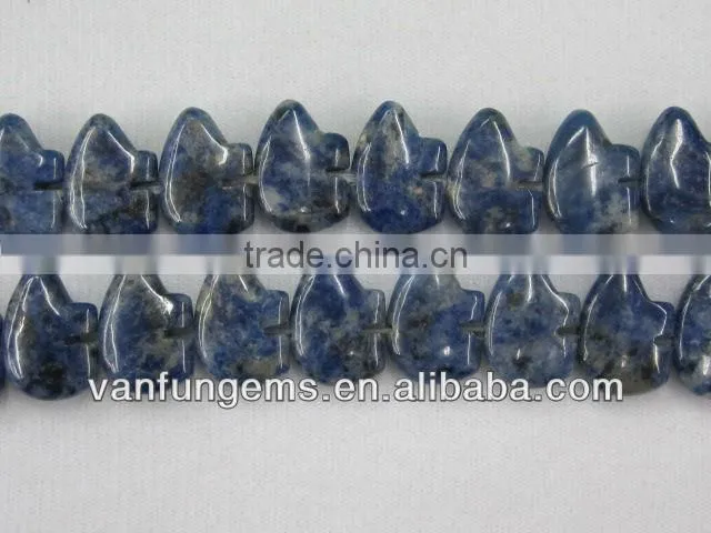 Hot-seller carved white turquoise bear beads nacklace for wholesale gems