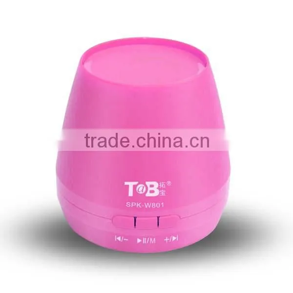 Hot new products for 2015 wireless microphone portable mini speaker with USB charge FM Radio memory card