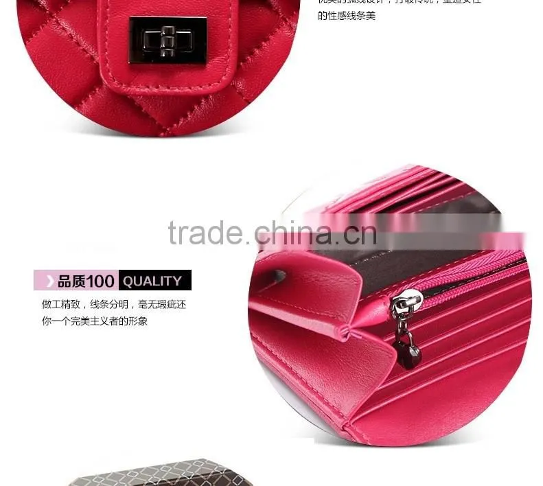 Goat leather wallet Custom new arrival ladies purse, money bag woman wallet, lady wallet