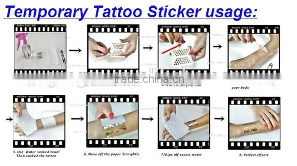 Custom temporary tattoo sticker for hand