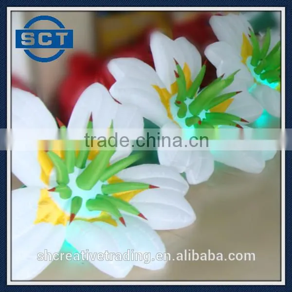 LED Gaint Inflatable Lighting Flower Chain for Wedding Party Stage Decoration 10m Long