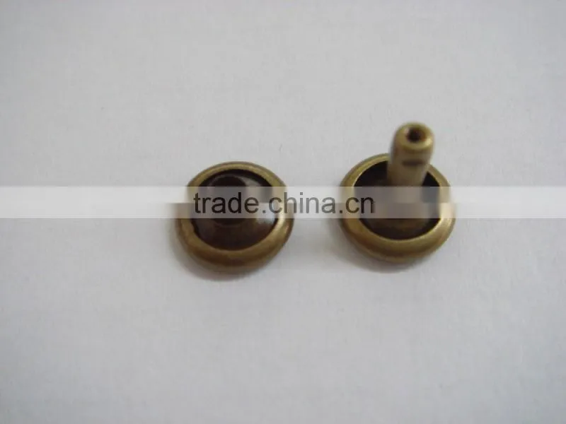 flat antique brass metal jeans rivet without logo