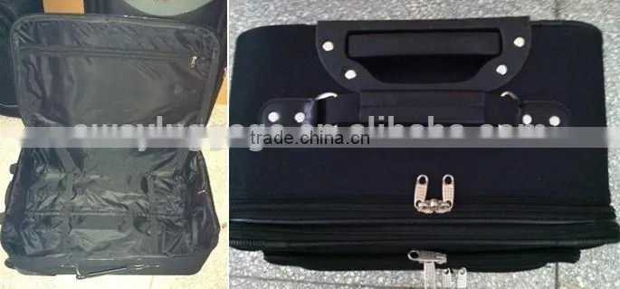 stock 3pcs wheeled trolley luggage set closeout 3pcs wheeled travel bag