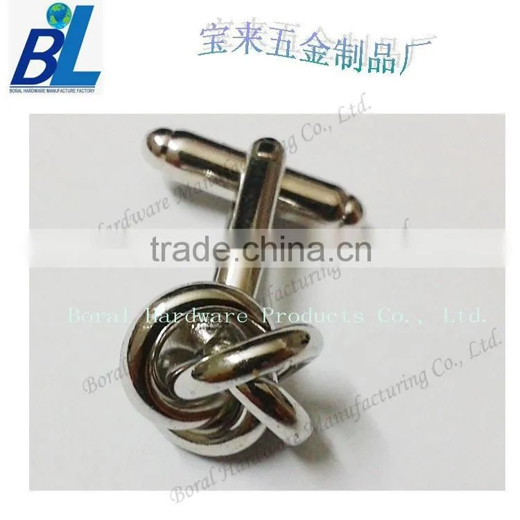 Square shape sticker with epoxy zinc alloy silver cufflinks