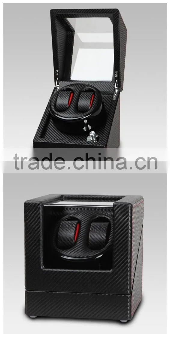 Custom Black Wooden Carbon Fiber Watch Winder