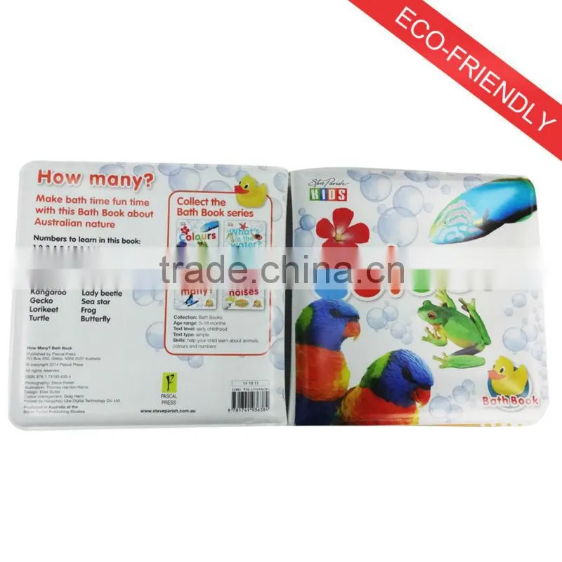 Top quality eco-friendly foam bath book with toy set