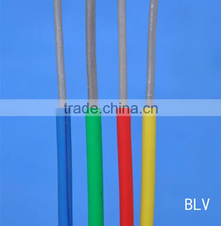 electrical wire BV/BLV pvc insulated 1.5/2.5/4/6/10/16 mm2 solid copper building wire