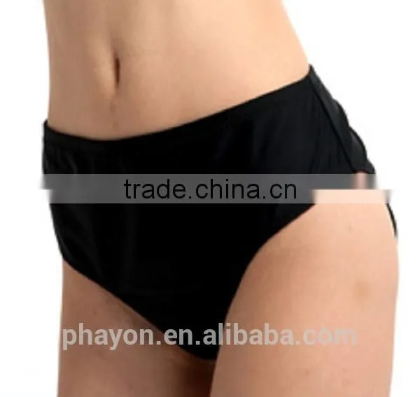 OEM&ODM 2015 cute solid black high rise high waisted brief