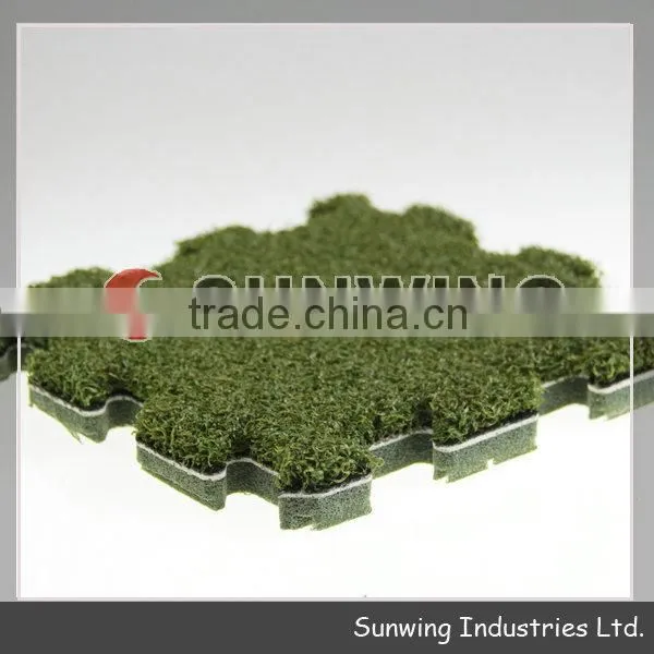 artificial interlocking puzzle matmosic grass covering