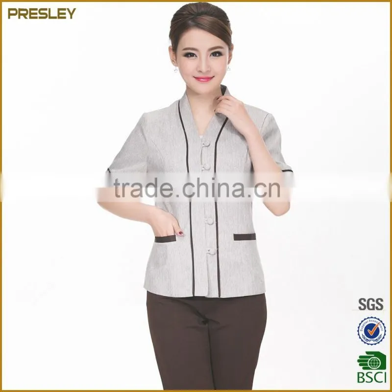 comfortable wear resistant restautant women cleaning uniform for hotel