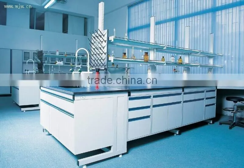laboratory table with pp sink and brass faucet