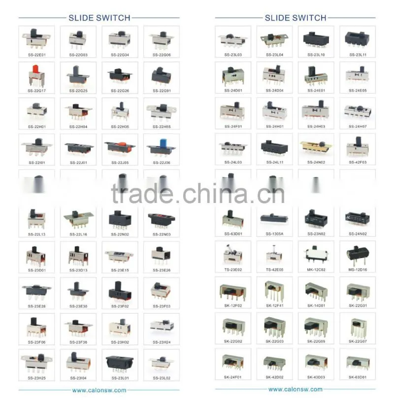 CALON SWITCH UL VDE approved 2P4T electronic Slide switch