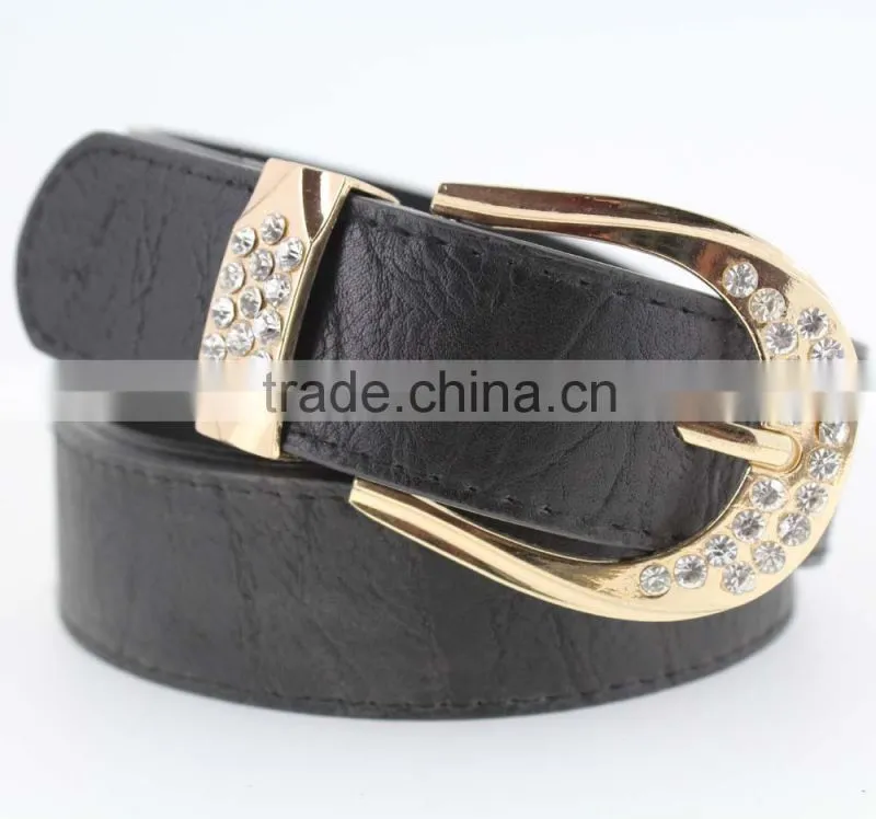 NEW fashion Women's fashion 30Mm pu leather rhinestone belt for women jeans