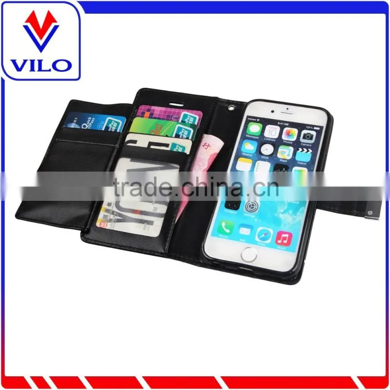 High Quality Ultra Slim Fashion Design PU Leather Wallet Case Cover For iPhone 6