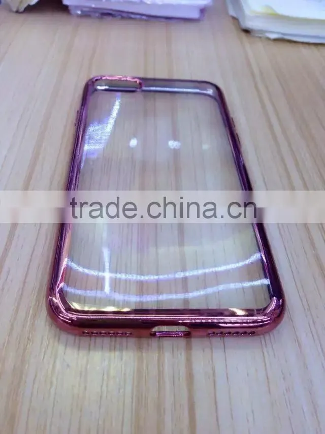 New Arrival plating TPU cover for iphone 7, electroplating soft TPU cover for new iphone