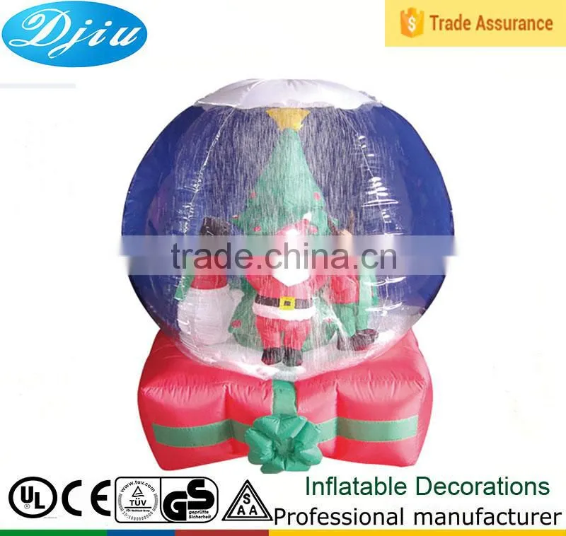 Christmas Santa Reindeer and Snowman Inflatable Snow Globe