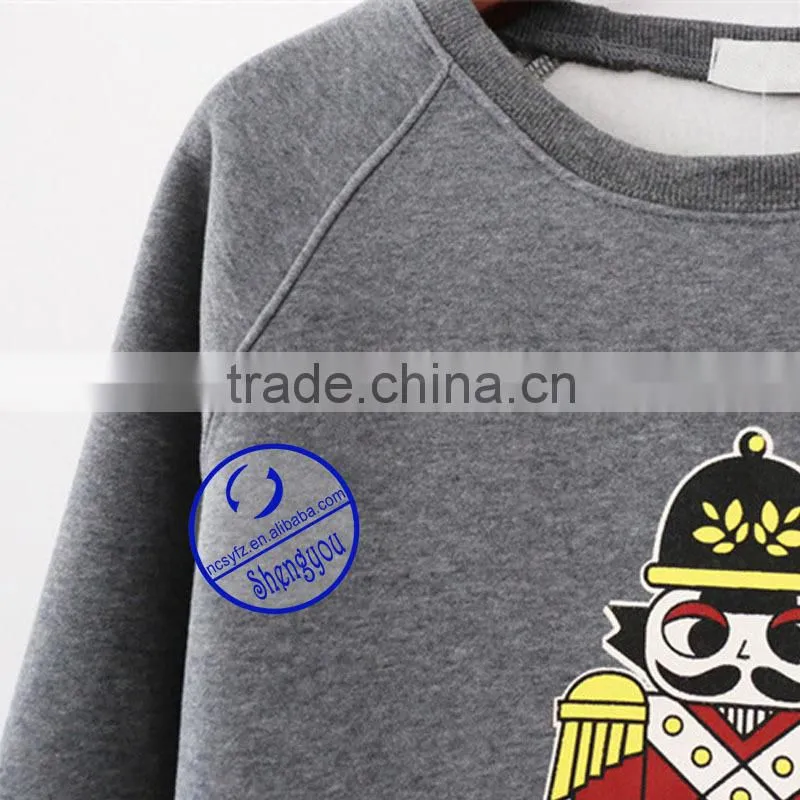 Custom crew neck women printing sweatshirt