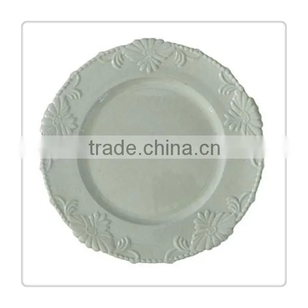 Plastic gold antique baroque plates