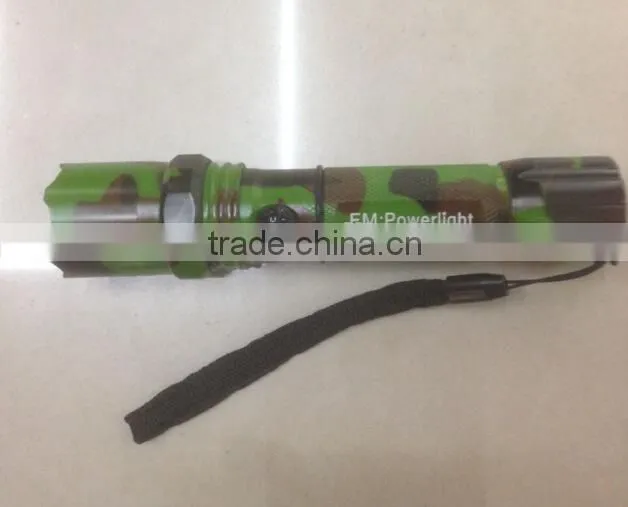 Three-speed police zoom rechargeable LED Flashlight