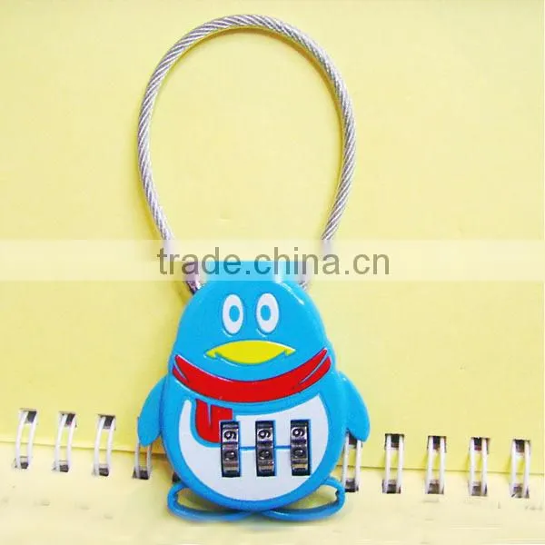 High quality Resettable cable Combinaton Padlock small cable Lock CH-QQ