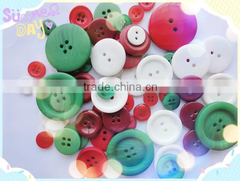 DIY Christmas decorative buttons, decoration round resin buttons