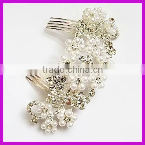 Luxurious rhinestone butterfly bridal hair comb for bride manufacturers China supplier BY 1871